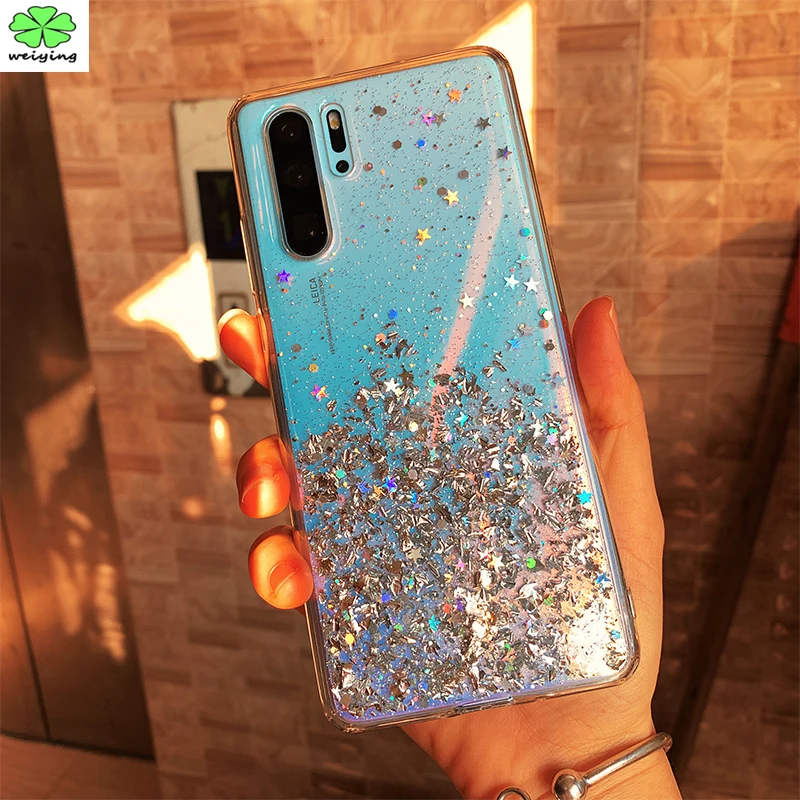 Блестящий блестящий чехол для Xiaomi mi 9 SE 8 lite cc9 A3 A2 эпоксидная звезда прозрачный