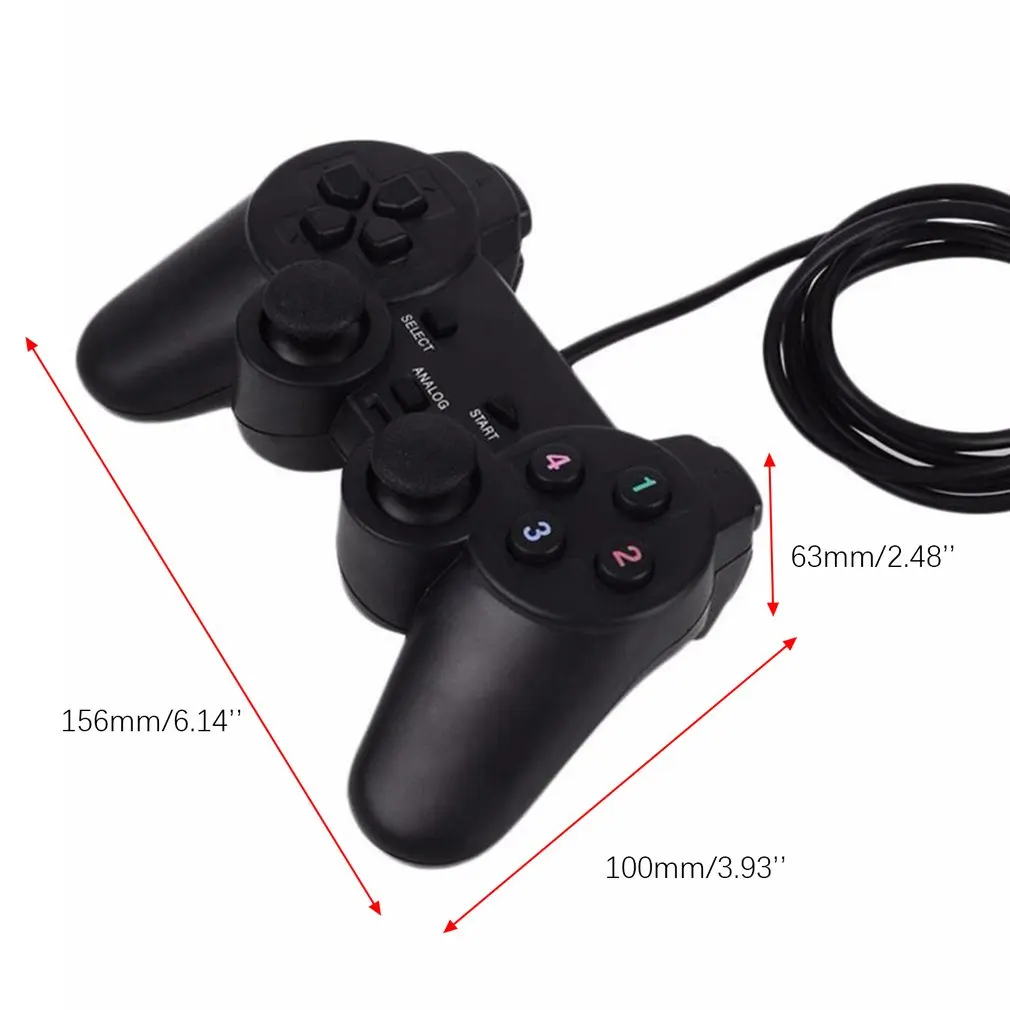 Проводной геймпад джойстик USB2.0 Shock Joypad геймпад игровой контроллер для ПК ноутбук компьютер Win7/8/10/XP/Vista