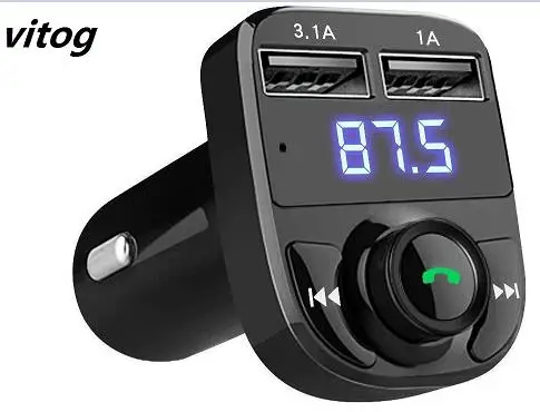 12V автомобильное USB телефон Зарядное устройство фонарь прикуриватель заменить перезаправляемая Зажигалка выходным портом адаптер питания FM передатчик Зарядное устройство - Тип штекера: Black