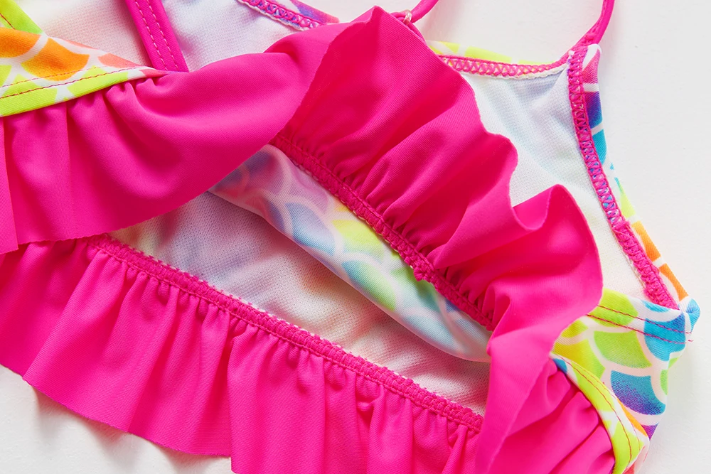 2~12Y Toddler Baby Girls swimsuit Ruffle style Girl Swimwear High quality Kids Bikini set Swimming outfit for kid girls girls swimsuit