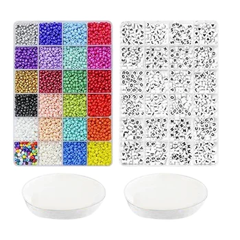 

5520Pc Bead Kit Acrylic 26 A-Z Alphabet Beads DIY Beaded Materials for Jewelry Making Children's Jewelry and Beaded Crafts