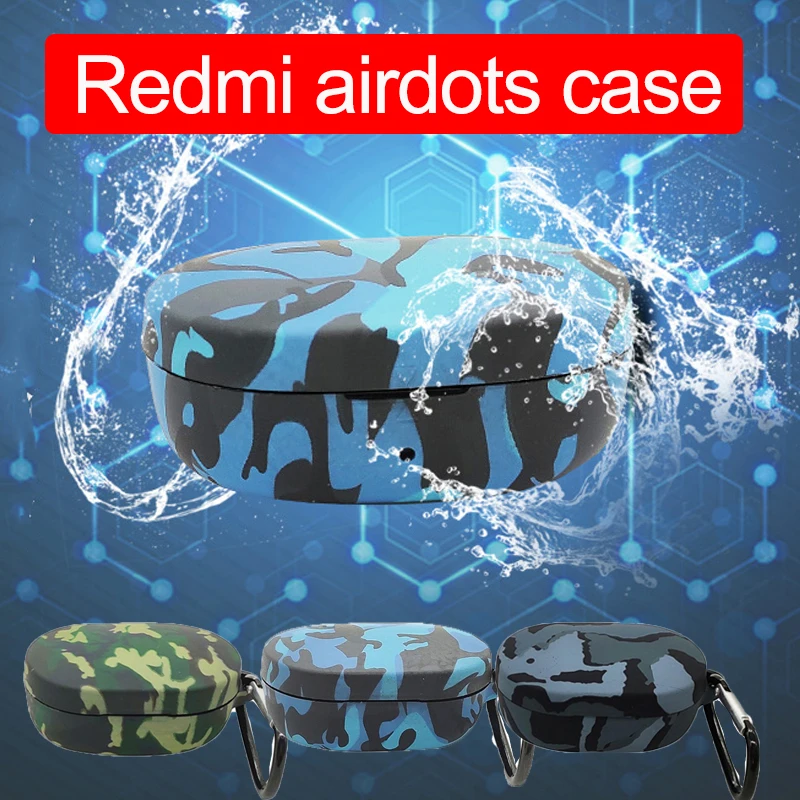Силиконовый чехол для Xiaomi Redmi Airdots камуфляжный военный противоударный наушников |