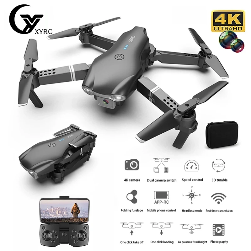 Dron de control remoto S602 4K, cámara Dual de HD, fotografía aérea profesional, WIFI, FPV, plegable, juguetes, 2021