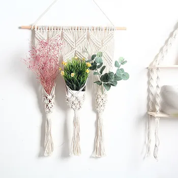 

Macrame Plant Hanger Set Of Indoor Wall Hanging Planter Basket Flower Pot Holder Boho Home Decor Boho Hanging Plant Holder