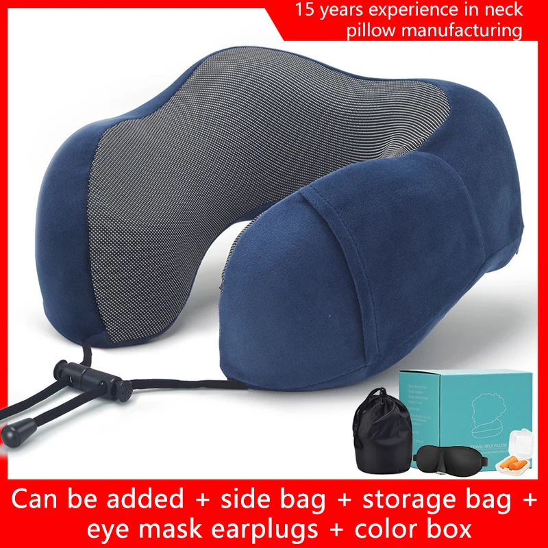 U Shaped Memory Foam Neck Pillows Soft Travel Pillow Neck Cervical