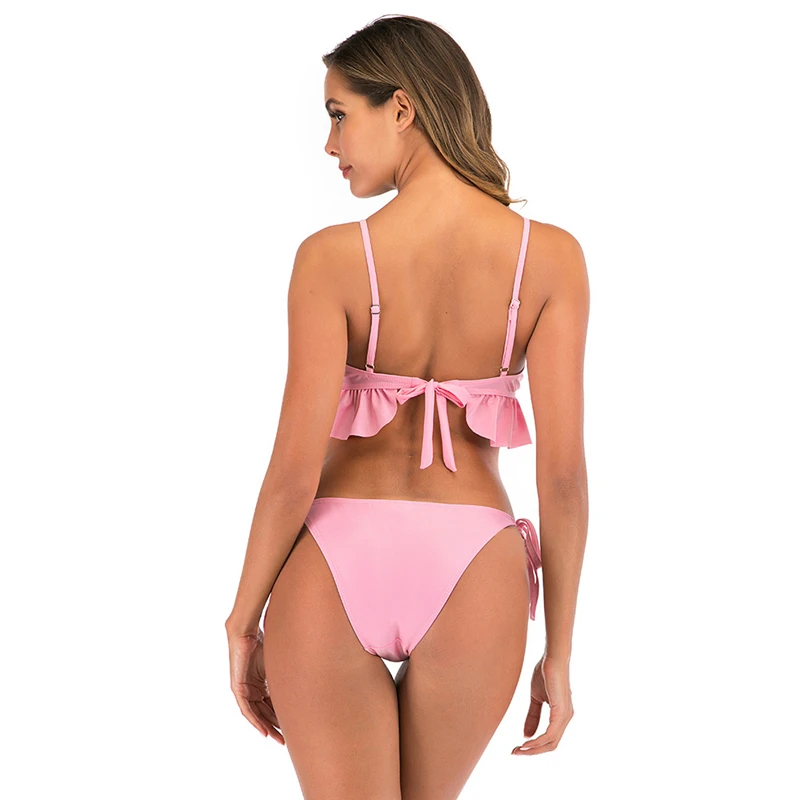 Ruffles Swimsuit Women Solid Bikini Bathing Suits Triangle Swimwear Sexy Biquini 2020 Brazilian Summer Swimming Suit Women Sexy Ruffles Swimsuit Women Solid Bikini Bathing Suits Triangle Swimwear Sexy Biquini 2020 Brazilian Summer Swimming Suit Women Sexy