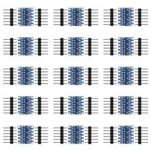 15 pces 4 canais iic i2c lógica conversor de nível módulo bidirecional 3.3v a 5v shifter para arduino