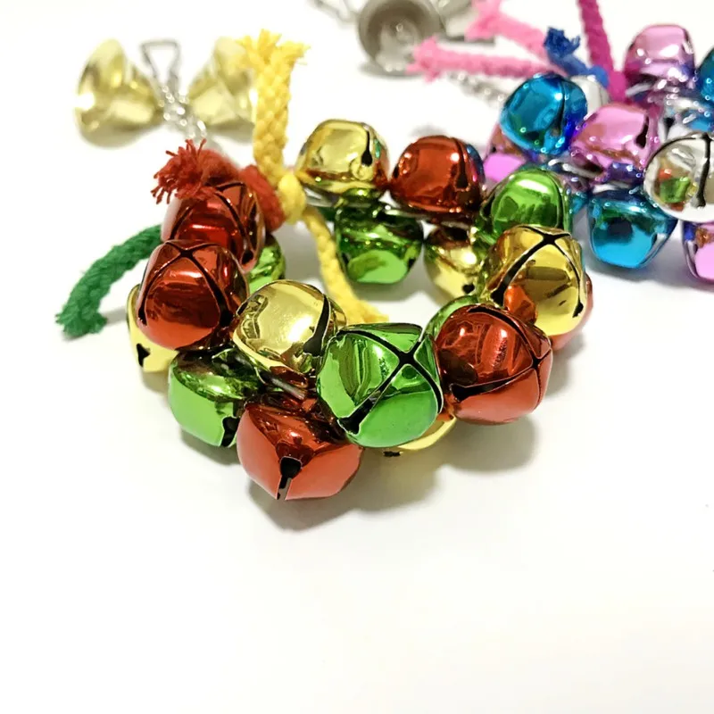 2 шт./компл. красочные домашних птиц игрушка попугай на Рождество Pet String игрушки клетка подвесное украшение