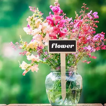 

20Pcs Wooden T Shape Vegetables Plant Pot Labels Garden Signs Chalkboard Decor Herbs Flowers Tools Garden Decoration Plant Tags