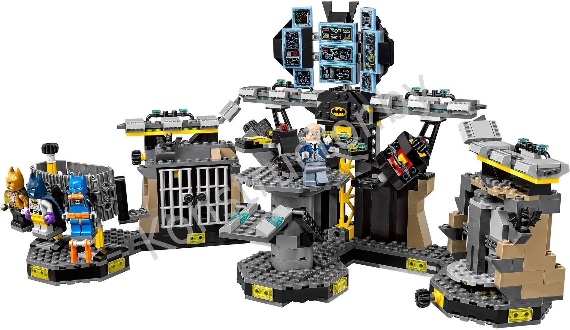 

In Stock 07052 1047PCS Super Heroes Batman Movie Bat Cave Break-in Building Blocks Model Bricks Toys Compatible Legoes 70909