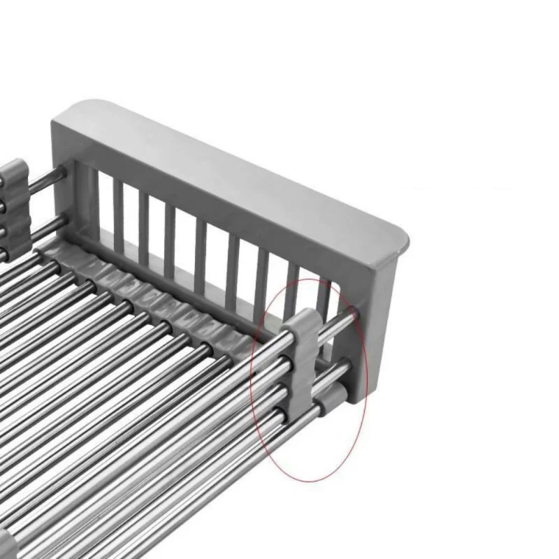 Выдвижное ситечко из нержавеющей стали корзина над раковиной сливной лоток для посуды, овощей и фруктов сушилка стойка для кухни стойка для раковины