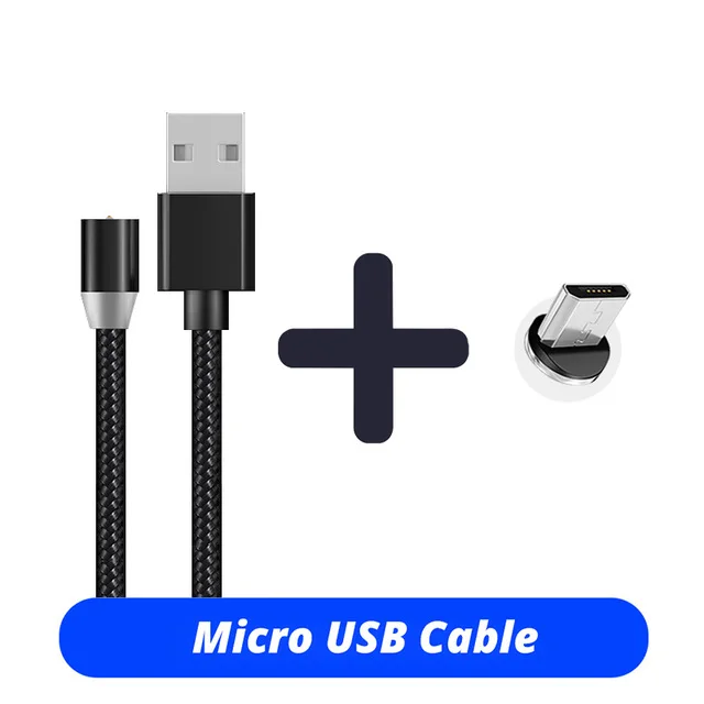 CBAOOO Micro1M 2 м USB кабель Магнитный Кабель зарядного устройства для Xiaomi huawei кабель мини-usb кабель быстрого зарядного устройства - Цвет: black