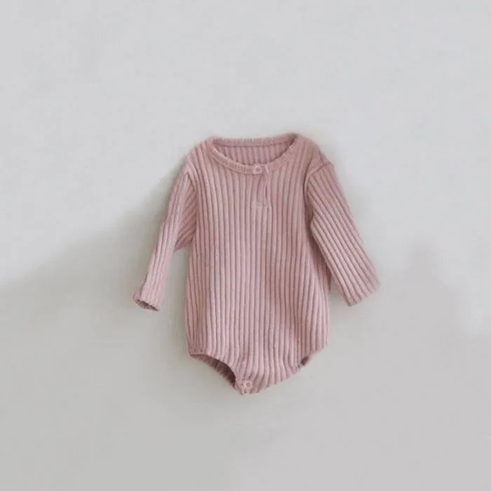 pink romper 2 Комбинезон для маленьких девочек; От 0 до 2 лет; сезон осень-зима; Одежда для новорожденных девочек; Детский комбинезон с длинными рукавами для мальчиков; одежда для маленьких мальчиков - Цвет: pink romper 2