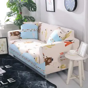 

Stretch Sofa Slipcover Printed Pattern Couch Cover Furniture Dust Protection Cover Living Room Pets Soft Sofa Covers Home Gadget
