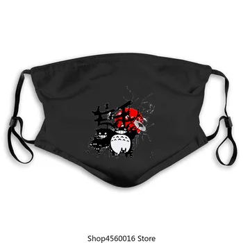 

un yona Studio Ghibli masque Hommes Spirited Away Totoro Imprimé masque Drôle de Bande Dessinée Garçon Japonais Anime masque D'é