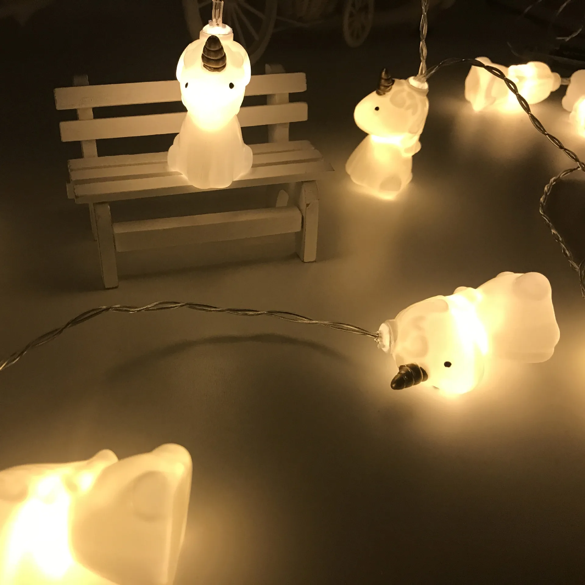 

New Style Led10 Lamp Unicorn Colorful Lights Battery Lighting Chain CHILDREN'S Room Creative Battery Box Lights Christmas Tree D