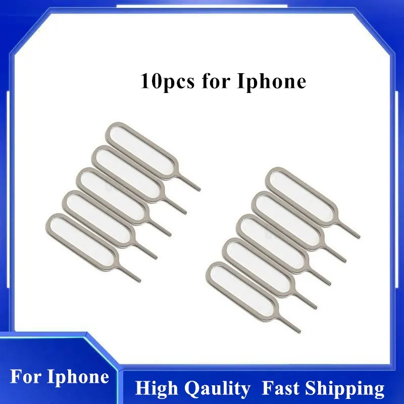 

10 pcs For iPhone4 4s 5 5s 6 6 plus 6s 6s plus Sim Card Tray Remover Eject Ejector Open Pin Key Nedeel Tool