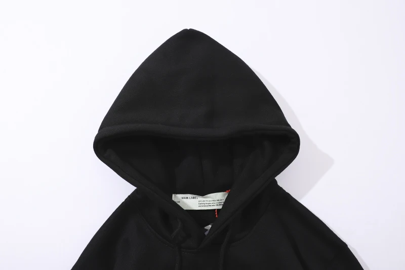 Принт Морской спрей в полоску 19ss Off-White OW для мужчин/женщин Осень Зима Хлопок Мода Повседневная Свободная Толстовка с капюшоном куртка