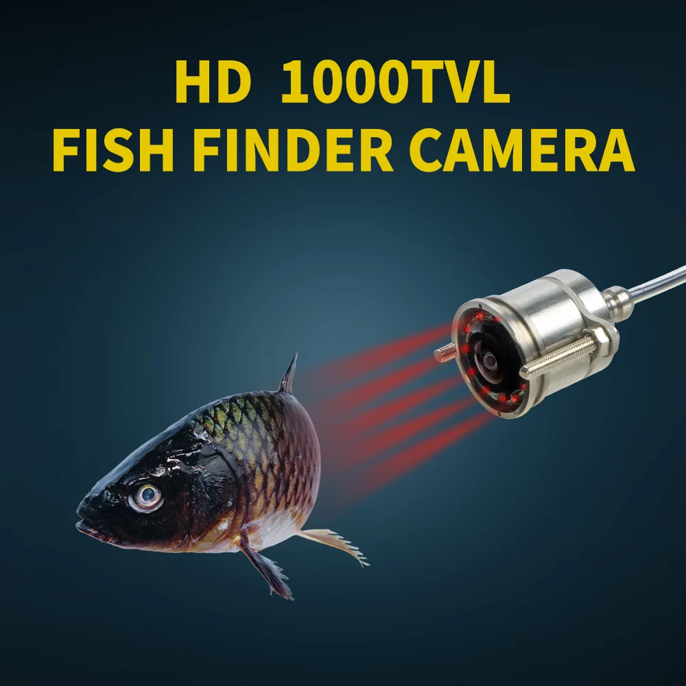 Fish Finder SYANSPAN 1000TVL Video Underwater Ice Fishing Camera with 30m Cable 4.3" DVR Monitor 8IR LED for Catching Fish