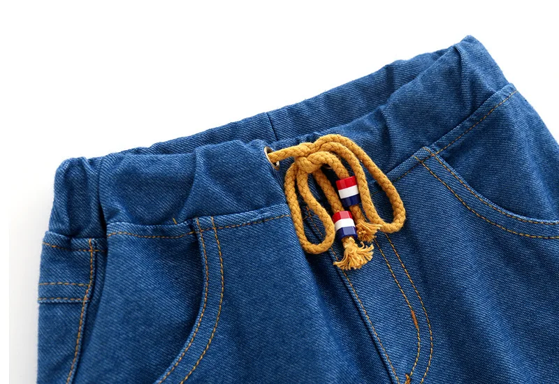 Autumn Korean-style Boutique Childrenswear BOY'S Children Crimping Embroidery Boy Cowboy Trousers Crawler Wholesale