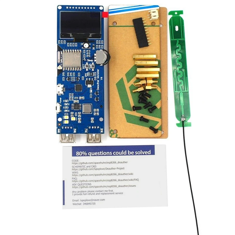 Wi-Fi Deauther Монстр V4 Esp8266 18650 макетная плата Защита от неправильной полярности