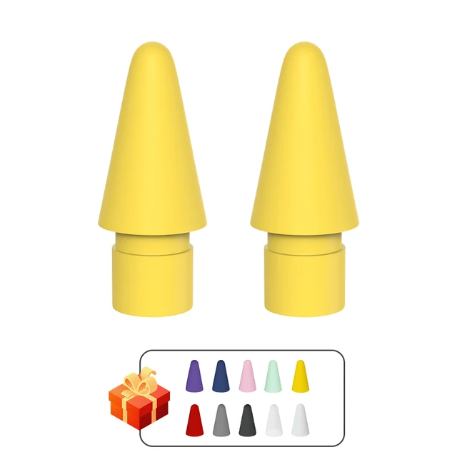 For Apple Pencil Tip Spare Nib Replacement Tip For Apple Pencil 1st 2nd Generation For Punta Apple Pencil 2nd Nib Stylus Pen Tip 2Pcs - Yellow
