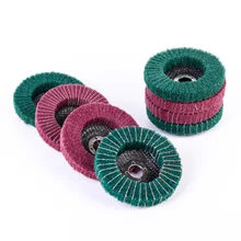 Roue en tissu abrasif en Nylon 4 pouces/roue à ailes volantes/roue en tissu de nettoyage Vertical Non tissé/élimination de la rouille en métal