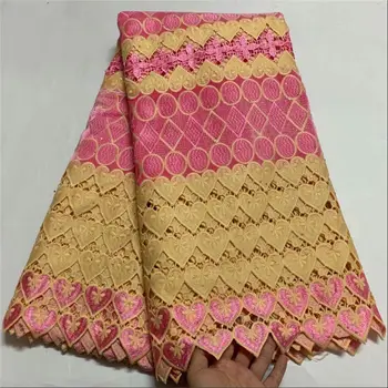 

2020 Latest French Nigerian Lace Fabric High Quality Beads / stones Tulle African Lace Fabric Wedding African French Tulle Lace