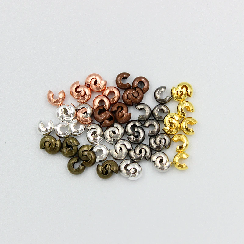 100 шт. круглые медные бусины с посеребренным покрытием диаметр 3 4 5 6 мм | Украшения