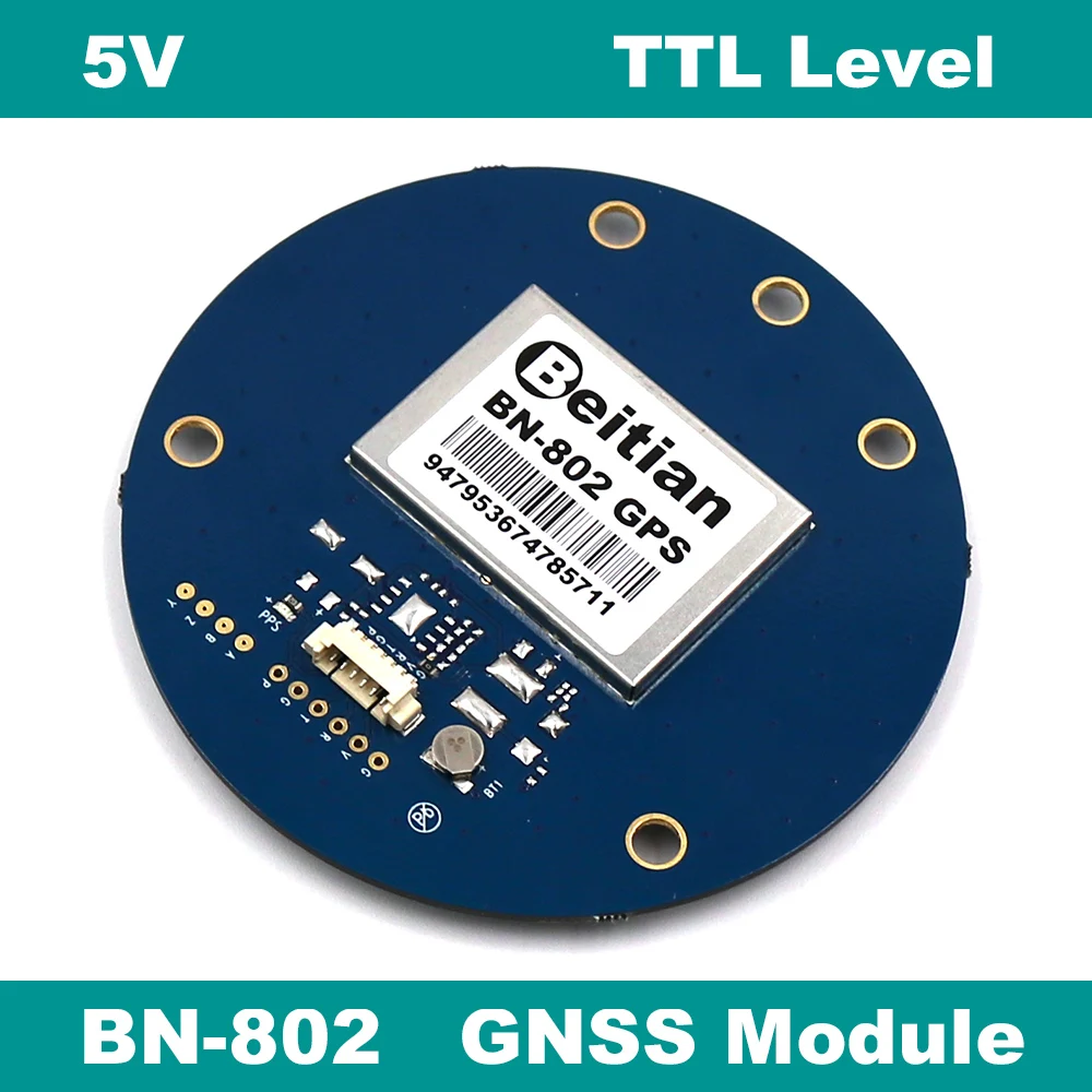 

BEITIAN 80.0*80.0*8.0mm GNSS PPS Base station Time service 9600bps TTL level GPS GLONASS module 4M FLASH receiver antenna BN-802