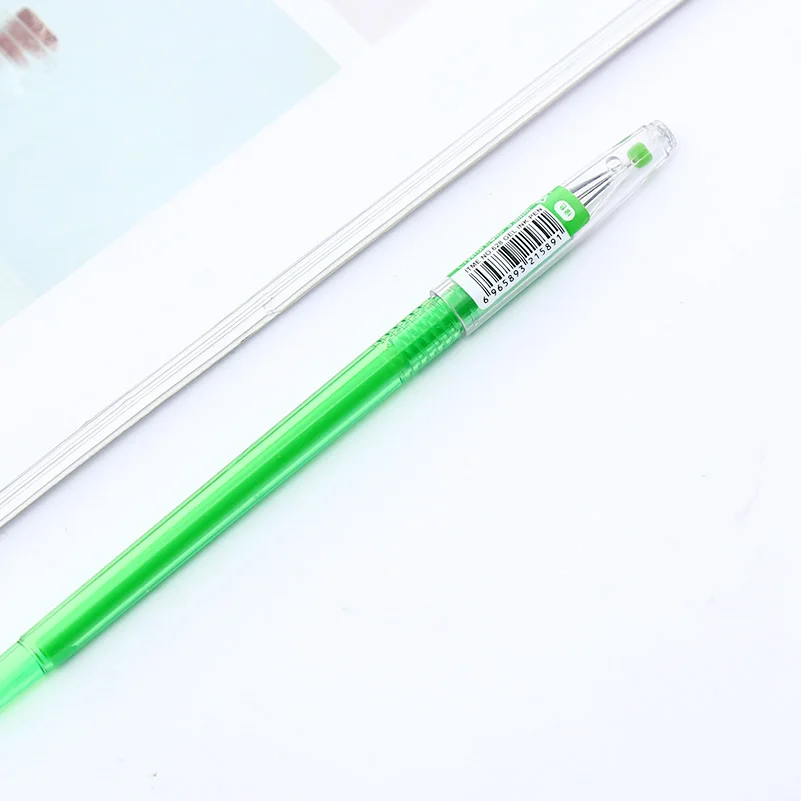 green 1pc Набор гелевых ручек Kawaii радужных цветов, блестящая симпатичная стационарная вещь для взрослых, цветные принадлежности для рисования, школьные офисные принадлежности - Цвет: green 1pc