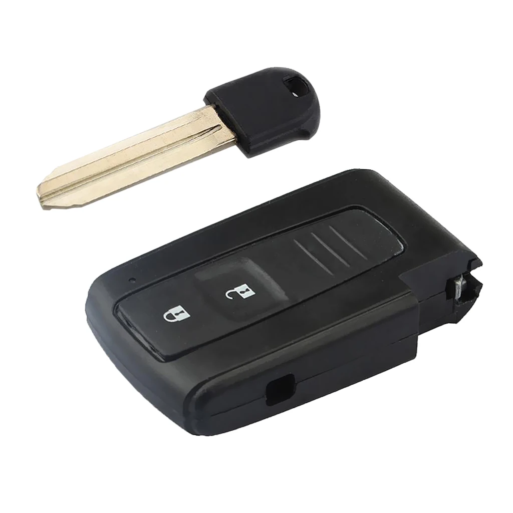 2-Button Remote Smart Key Fob Case with Uncut Blank for Toyota Prius 2004-2009