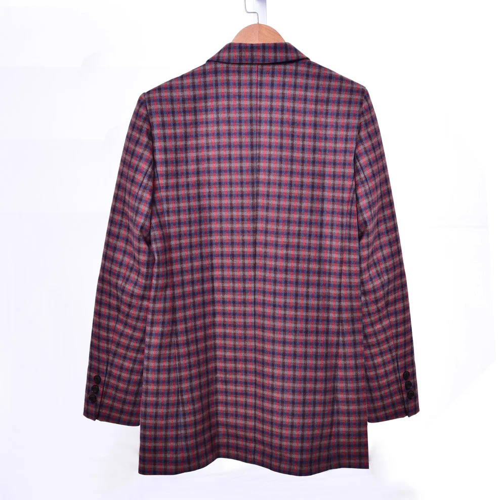 New Women Blazer Plaid Suit Coat Office Ladies Work Top Autumn Winter Women's Jackets and Coats Clothing