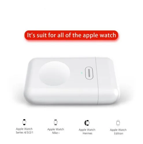 Лучше всего подходит для Apple Watch, версии 5 1/2/3/4/5 серии мини Беспроводной Зарядное устройство с 1000 мА/ч, Батарея Мощность банк Батарея Зарядное устройство Портативный Мощность банка