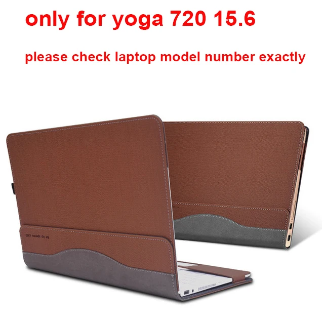 Индивидуальный Дизайн чехол для lenovo Yoga 720 15,6 720-15 720-15IKB рукав PU кожаный кейс для ноутбука пленка экрана стилус подарок - Цвет: brown