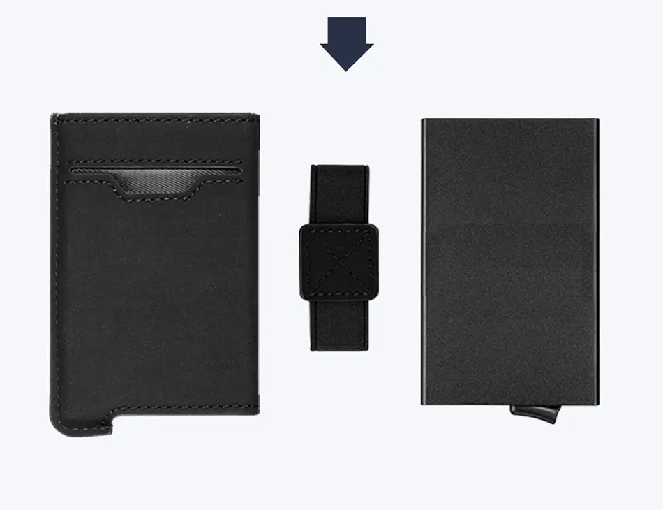 Rfid держатель для карт, мужские кошельки, волшебные тонкие кожаные кошельки, сумка для денег, мужской маленький мини-кошелек, индивидуальный кошелек