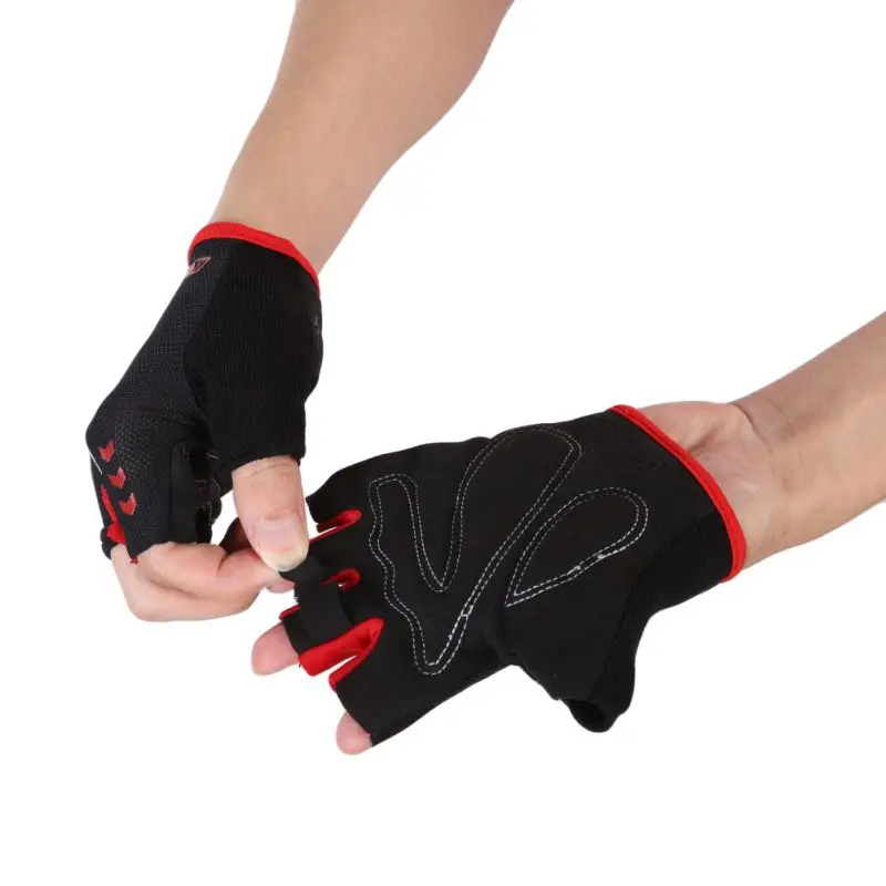 Men Women Bike Bicycle Outdoor Sports Breathable Gloves Half Finger Sponge Pad Gloves Unisex Riding Driving Outdoors Exercise