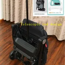 Детская коляска с высоким пейзажем, ультра-светильник, складная, портативная, для ребенка, может лежать, маленькая, на самолете, Карманный Зонт