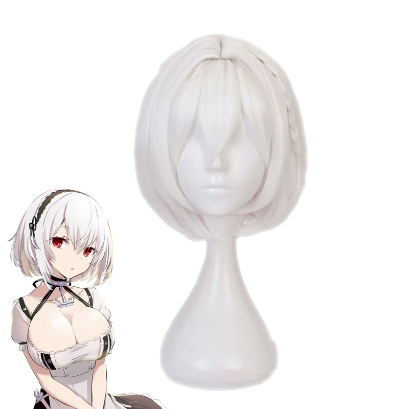 

HMS Sirius Wig Cosplay Costume Game Azur Lane Women Short Heat Resistant Synthetic Hair Halloween Carnival Party Wigs