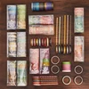 20Pcs Slim Washi Tapes Diary Decoration Retro Masking Tape Gold Foil Cinta Adhesiva Decorativa Scrapbooking Supplies Washi Tape 3
