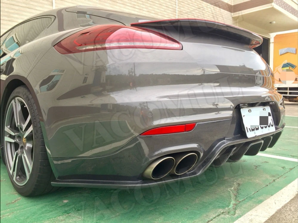 Рассеиватель задней губы из углеродного волокна спойлер для Porsche Panamera 970 GTS Turbo S- защита заднего бампера Стайлинг автомобиля