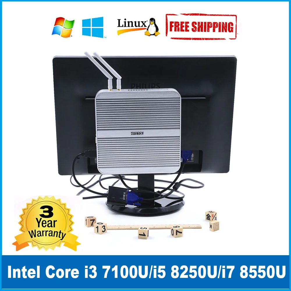 

Intel Core i5 8250U minipc i5 7200U Kaby Lake Fanless Computer i3 7100U Windows 10 Desktop Barebone i7 8550U pc