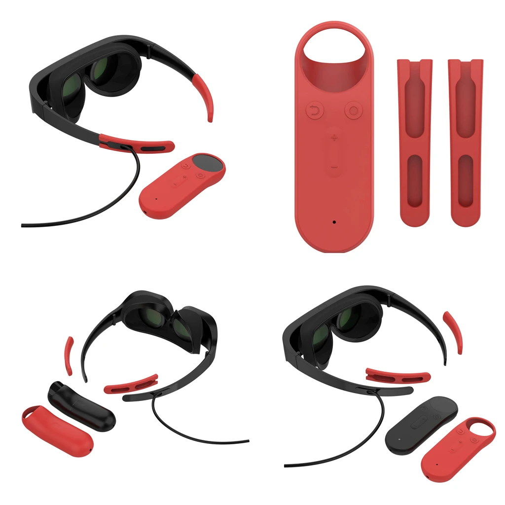 Soft Silicone Foot Sleeve + Handle Cover Shell Set For Huawei VR Glass