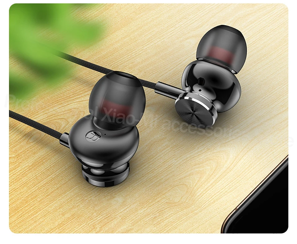 Magnetic Earphone 3.5mm Digital Audio Metal Bass Headset With Mic Headphone Stereo 3D HiFi Sound Sport Earbuds For Xiaomi iPhone