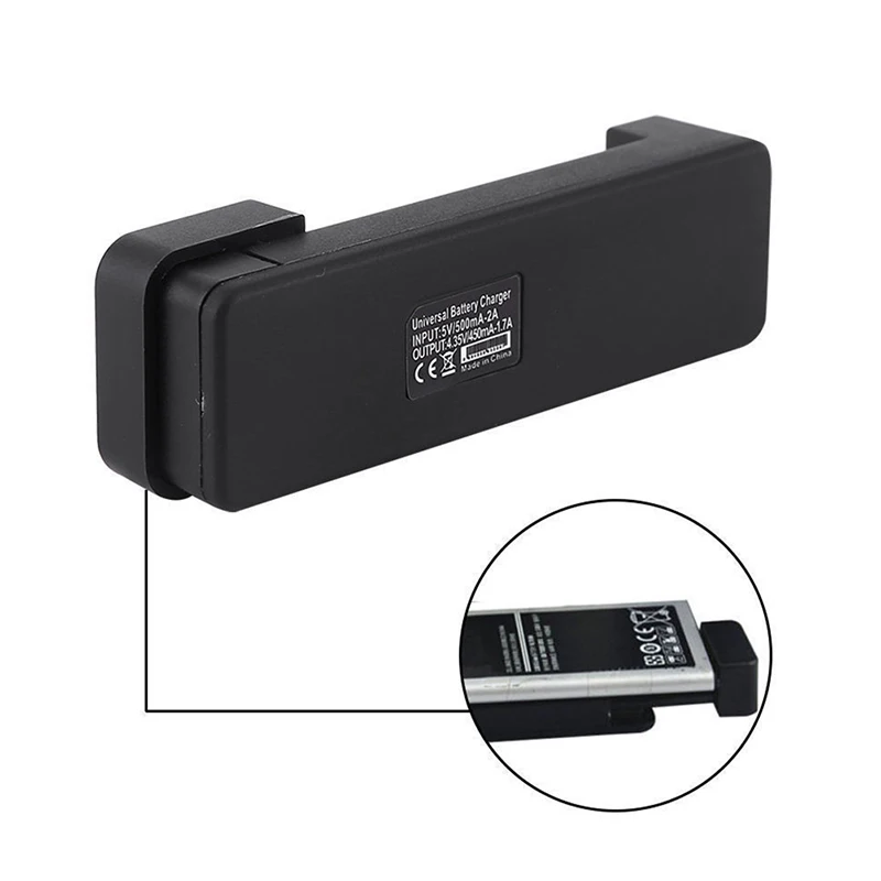 Charger Adapter Battery Charger Adapter Adjustable Universal External Battery Charger LED Indicator For 4-9cm Smartphone Batteries