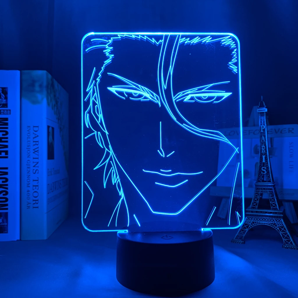 

3d Lamp Anime Bleach Sosuke Aizen for Bedroom Decoration Nightlight Cool Birthday Gift Acrylic Led Night Light Sosuke Bleach