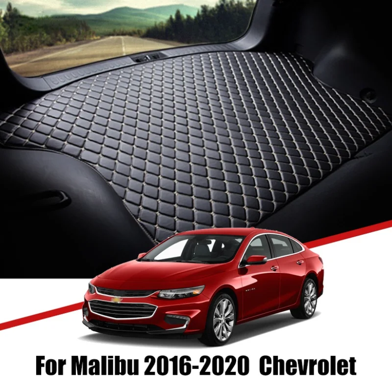 Leather Car Trunk Mat For Chevrolet Malibu 2016 2017 2018 2019 2020