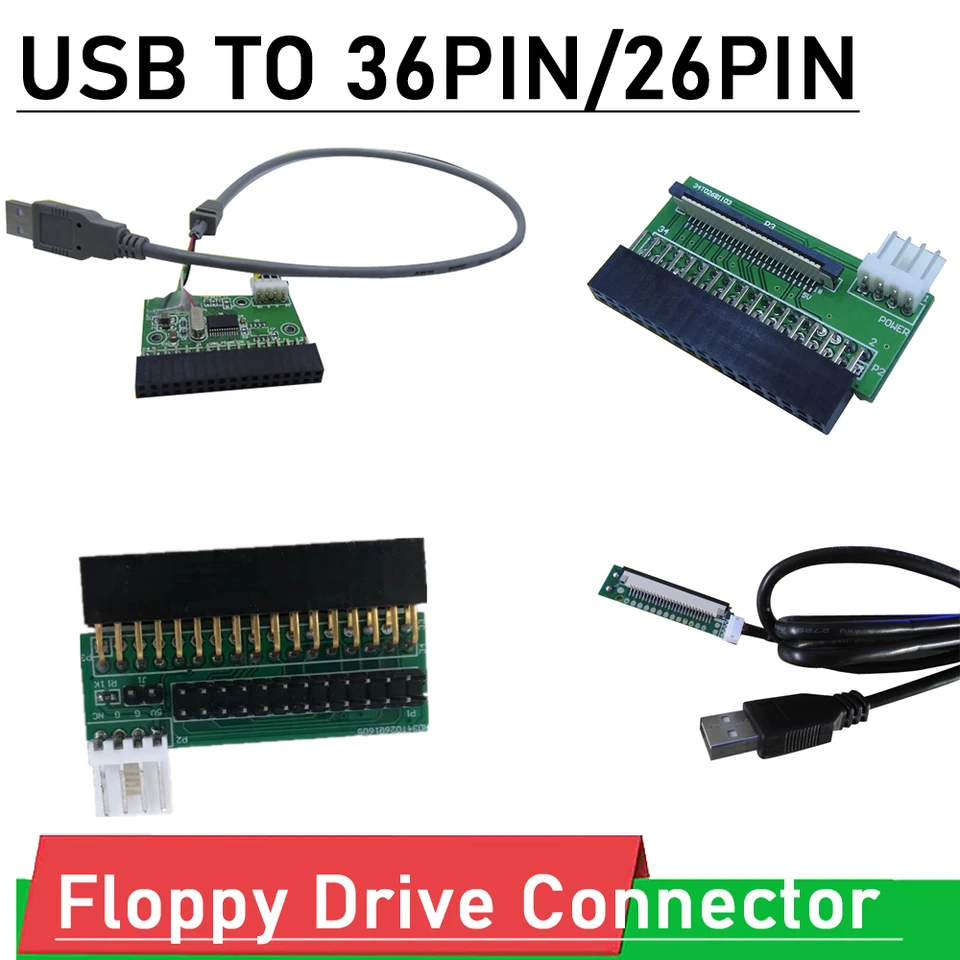 Adattatore USB Per Unità Floppy 1.44 MB, Connettore A 34 Pin, Plug And Play - 5