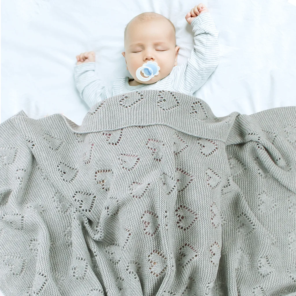 Высокое качество, детские вязаные одеяла, пеленка для новорожденных, одеяла для коляски, мягкие постельные принадлежности для младенцев, 80x120 см, kocyk dla dziecka@ 45