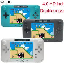Ретро fc Встроенная 208 игра 1000 мАч батарея Ретро видео портативная игровая консоль 4,0 дюймов HD lcd 360 ° двойной джойстик управления игра c
